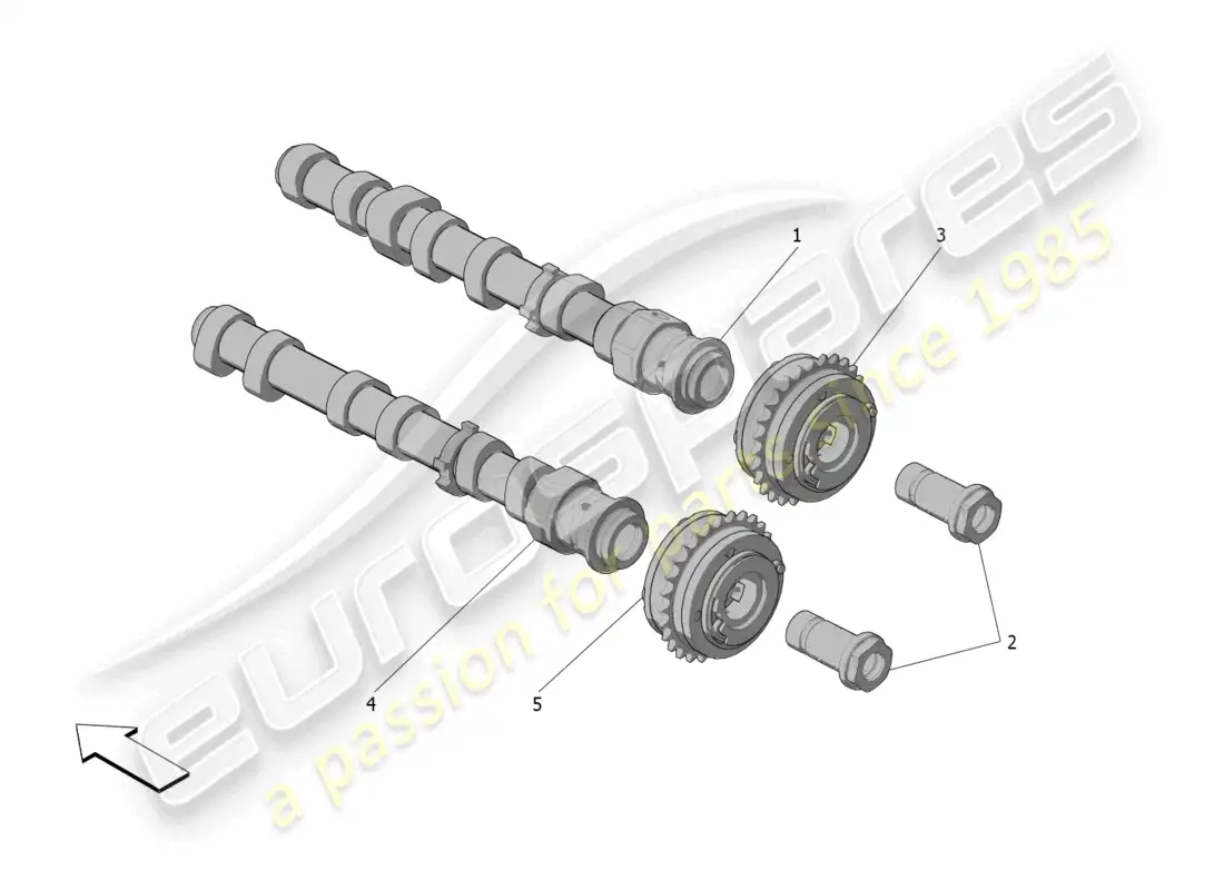 maserati grecale trofeo (2023) lh cylinder head camshafts parts diagram