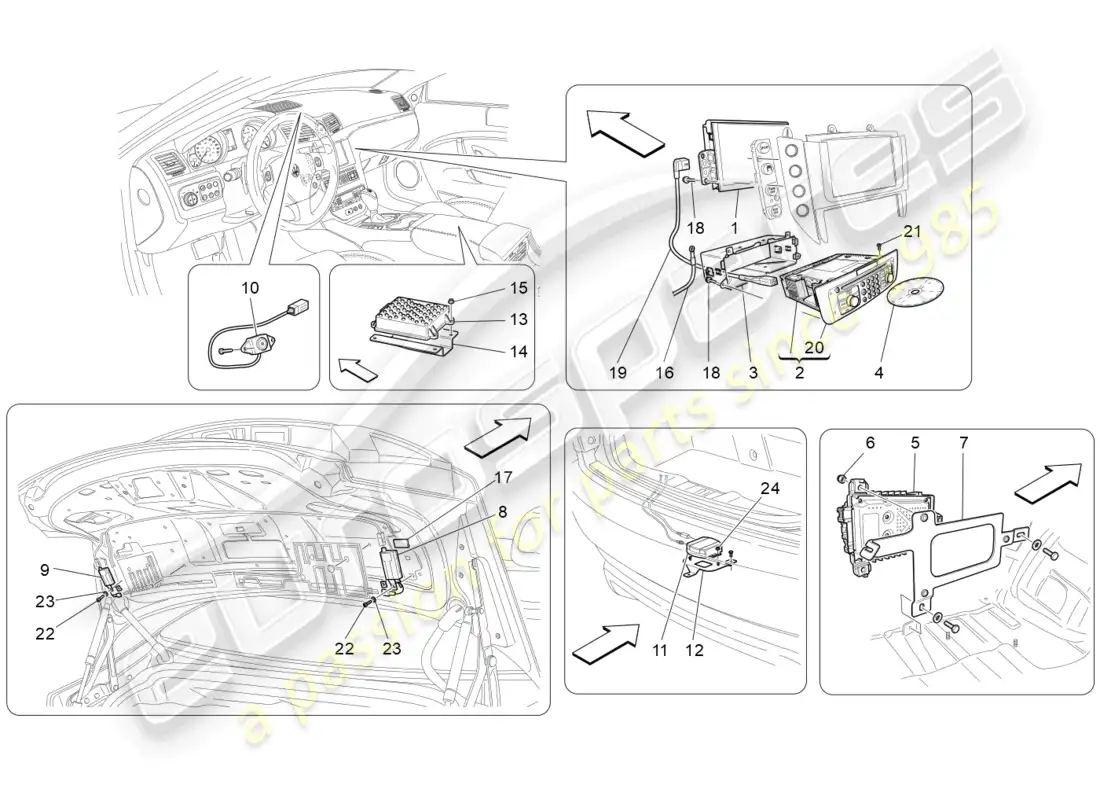 maserati grancabrio mc (2013) it system parts diagram