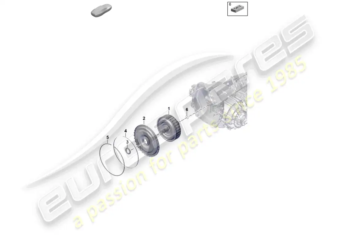 porsche 2024 (992-2 gt3/rs/st) 7-speed dual clutch gearbox - pdk - clutch for dual clutch gearbox part diagram
