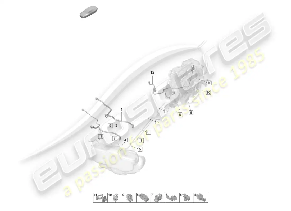 porsche 2021 (992-1 gt3/rs/st) breather line tank ventilation parts diagram