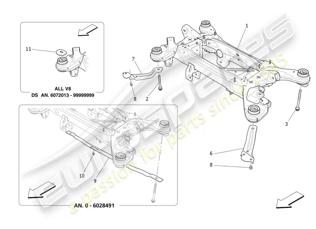 maserati levante modena (2022) rear chassis parts diagram