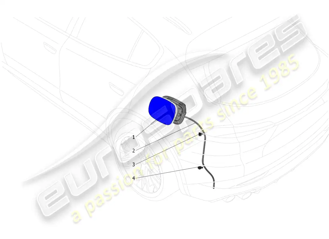 maserati grecale trofeo (2023) fuel tank door and controls parts diagram