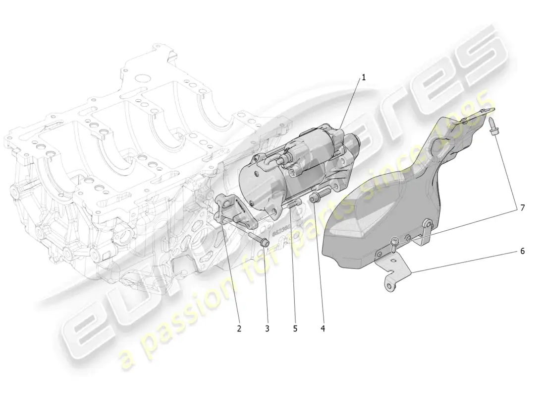maserati grecale trofeo (2023) electronic control: engine ignition parts diagram