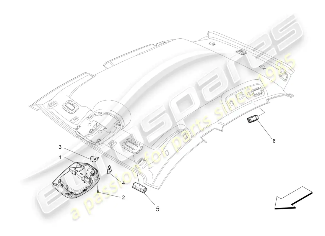 maserati levante zenga (2020) internal vehicle devices parts diagram
