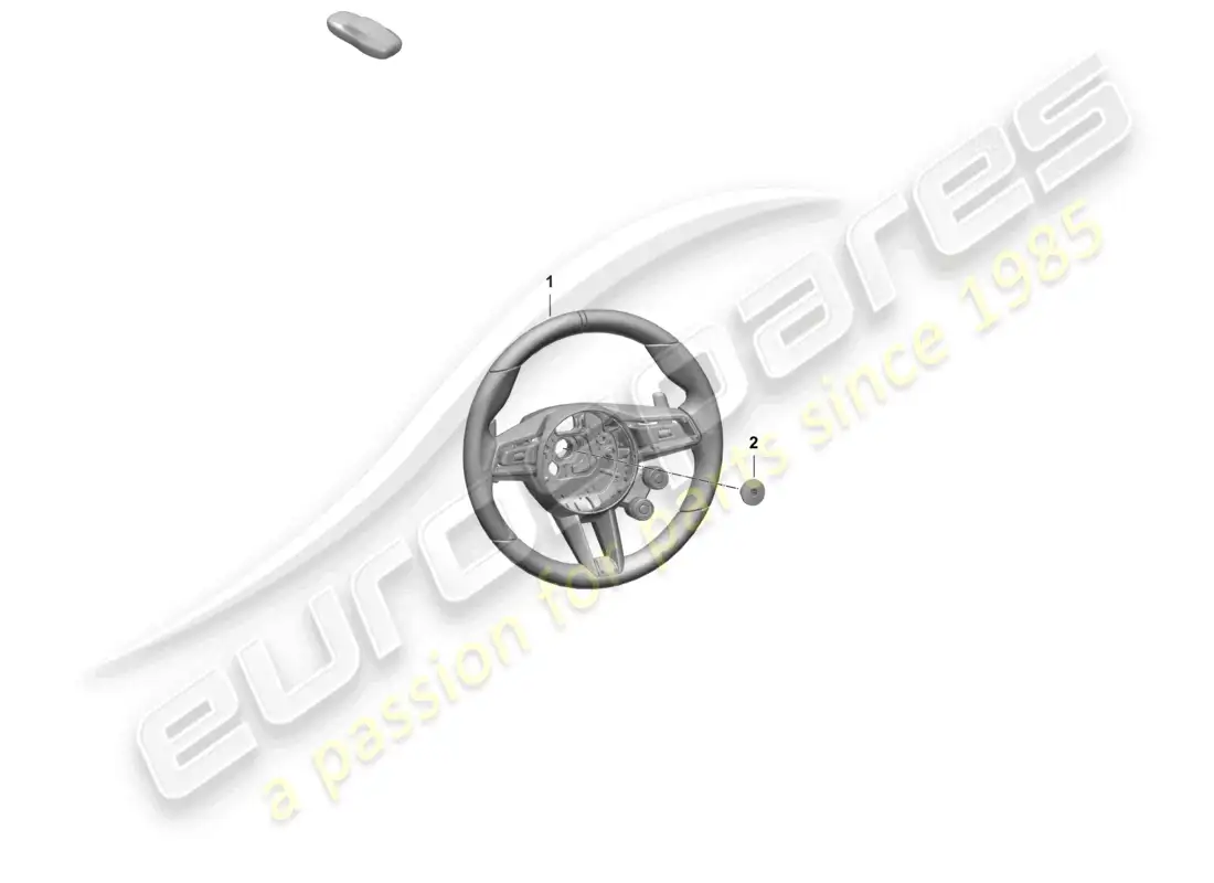porsche 2025 (taycan 9j1-2) multi. sports steering wheel (race-tex) (carbon version) part diagram