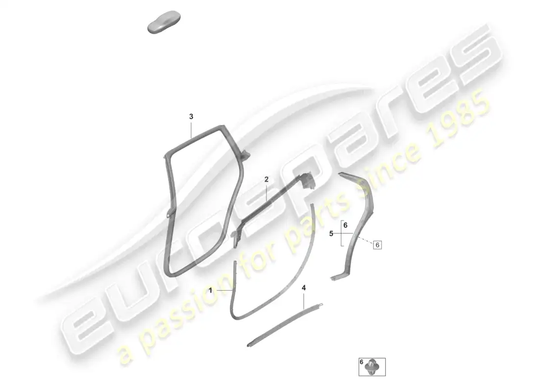 porsche 2020 (taycan 9j1-1) doors rear accessories gaskets parts diagram