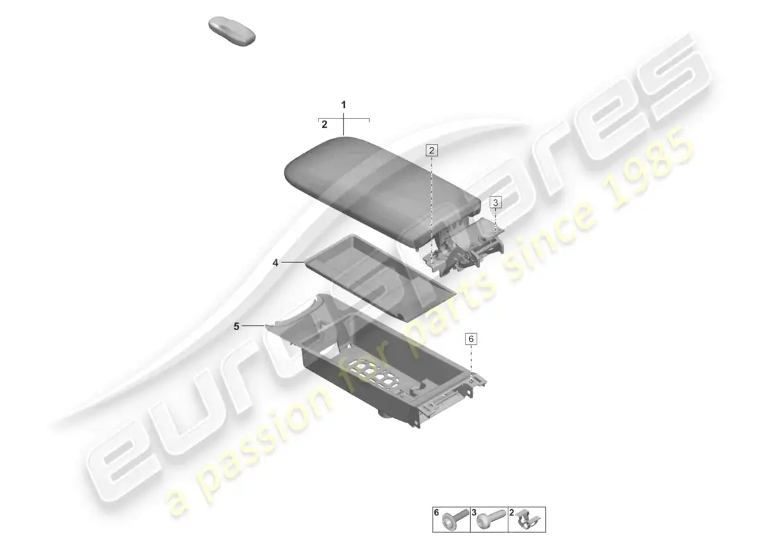 porsche 2026 (992-2 gt3/rs/st) centre console accessories parts diagram
