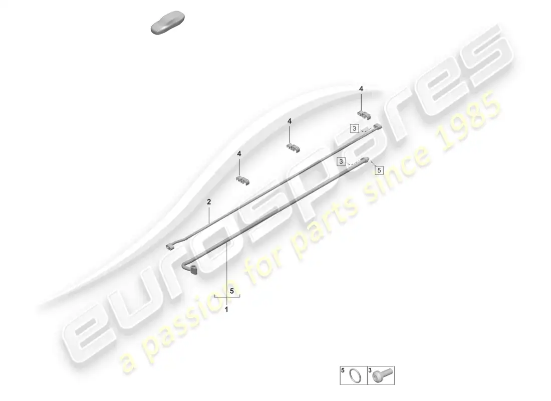 porsche 2024 (992-2 gt3/rs/st) air conditioning lower refrigerant line sill part diagram