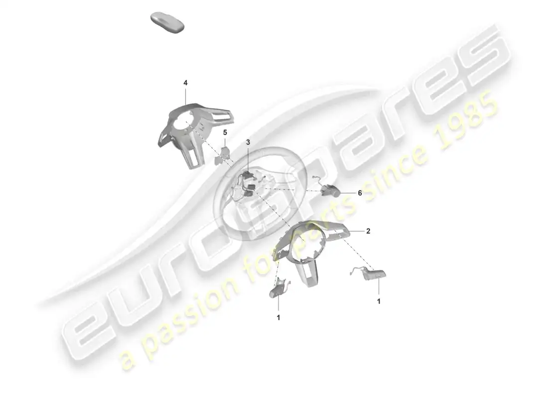 porsche 2025 (992-2 gt3/rs/st) accessories steering wheel parts diagram
