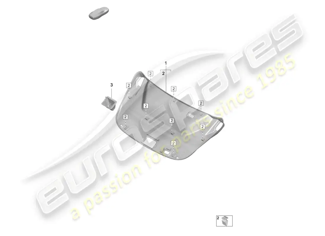 porsche 2025 (taycan 9j1-2) rear lid trim panel part diagram