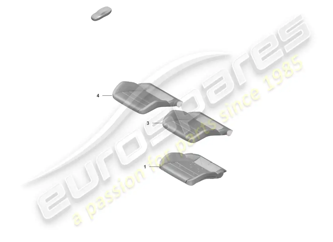 porsche 2023 (992-1 gt3/rs/st) foam part seat cover sports seat plus parts diagram