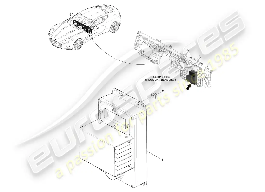 aston martin one-77 (2011) wiper control module parts diagram