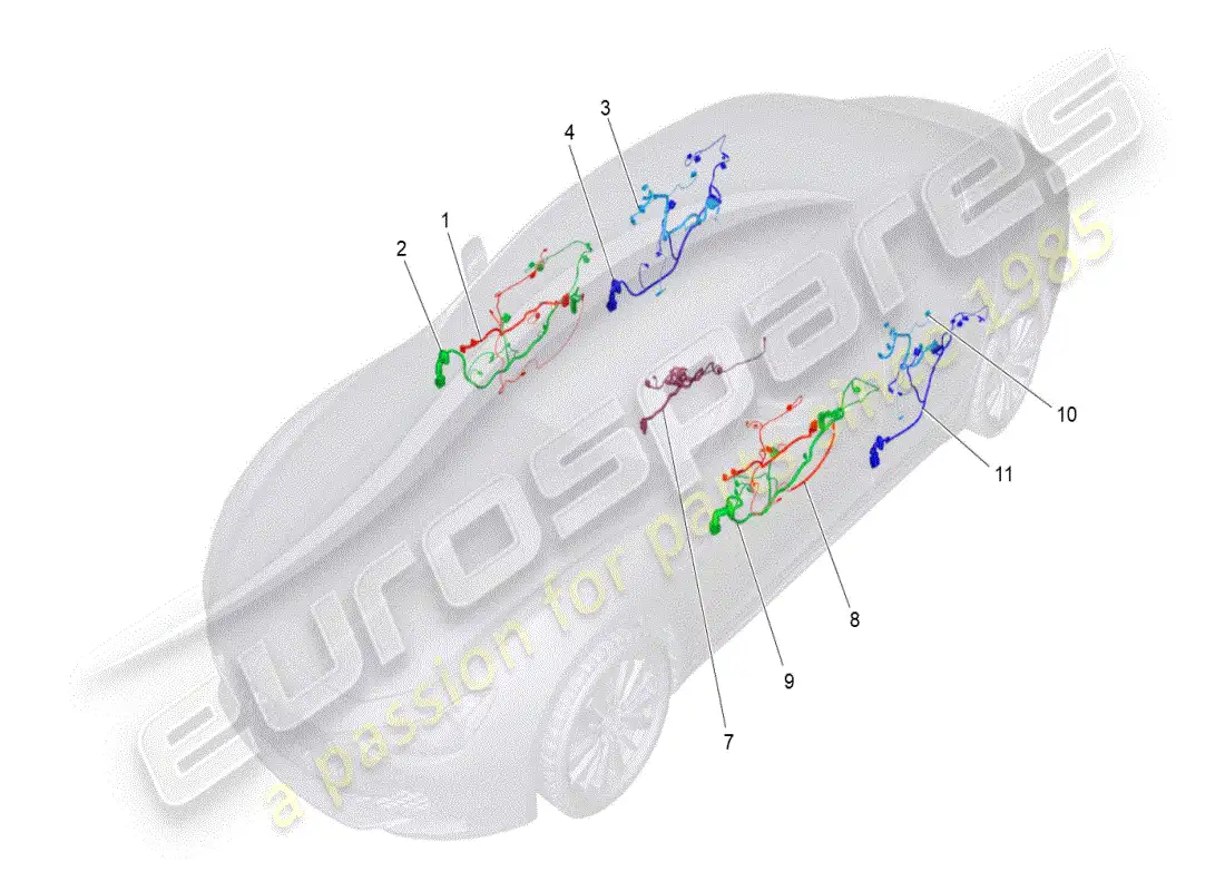 maserati ghibli (2019) main wiring parts diagram