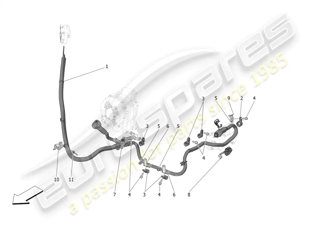 maserati grecale trofeo (2023) main wiring parts diagram