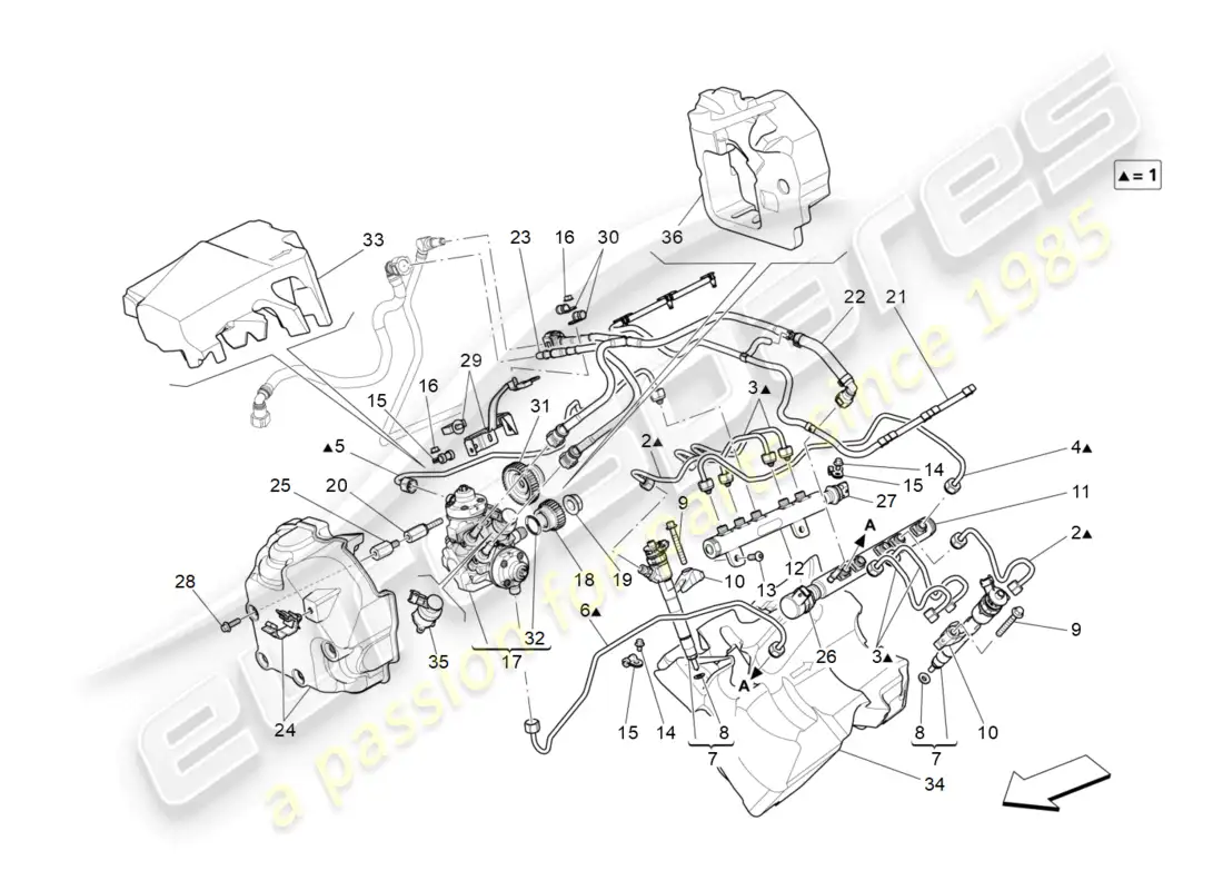 maserati ghibli (2016) fuel pumps and connection lines parts diagram