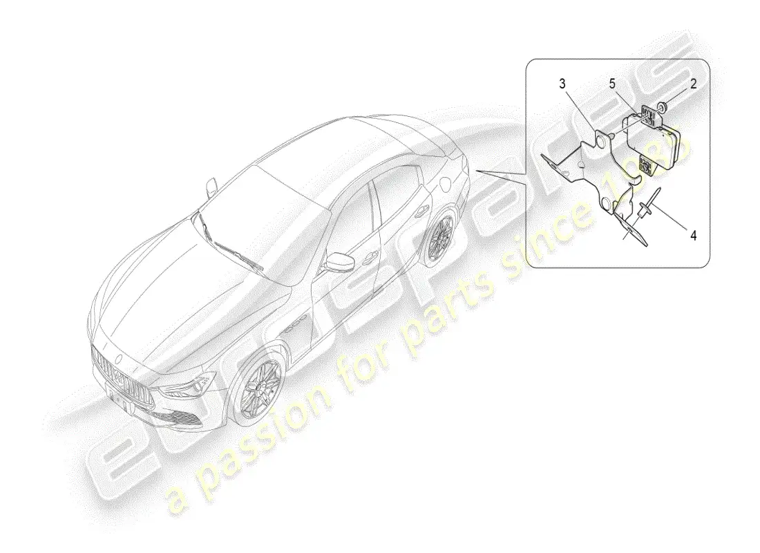 maserati ghibli (2019) tyre pressure monitoring system parts diagram