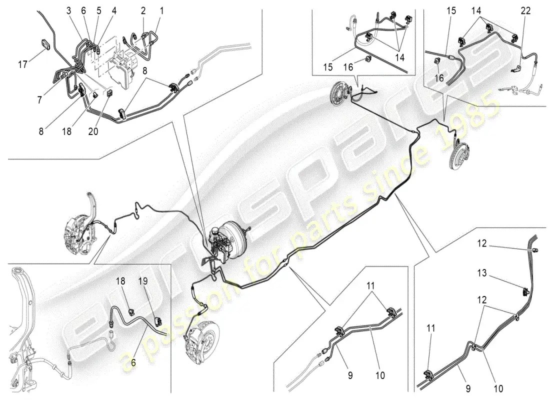 maserati ghibli (2019) lines parts diagram