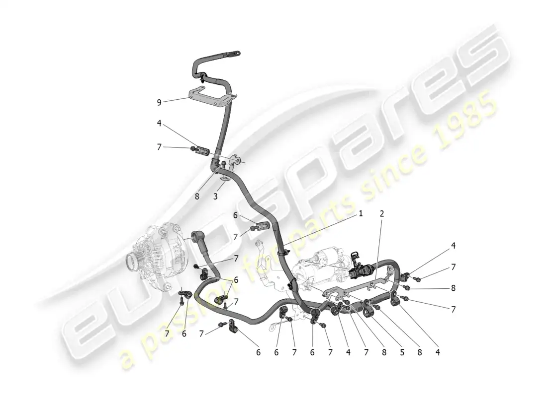 maserati mc20 cielo (2023) main wiring parts diagram
