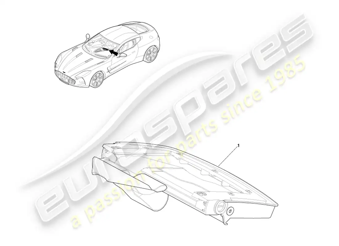 aston martin one-77 (2011) navigation display parts diagram