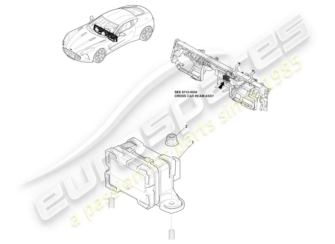aston martin one-77 (2011) anti-theft sensors & switches parts diagram