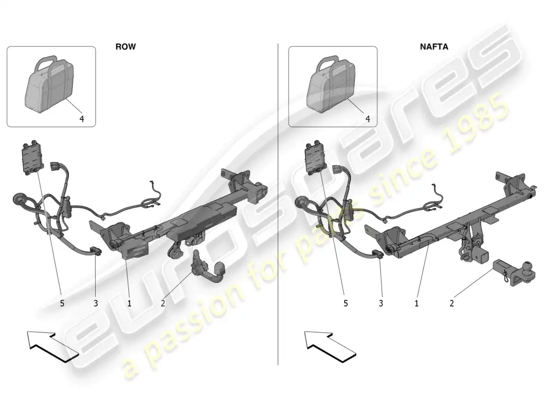 maserati grecale trofeo (2023) standard provided parts diagram