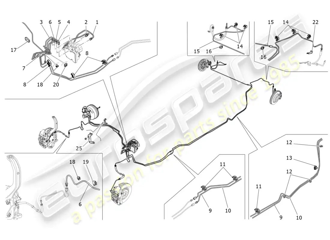 maserati ghibli fragment (2022) lines parts diagram
