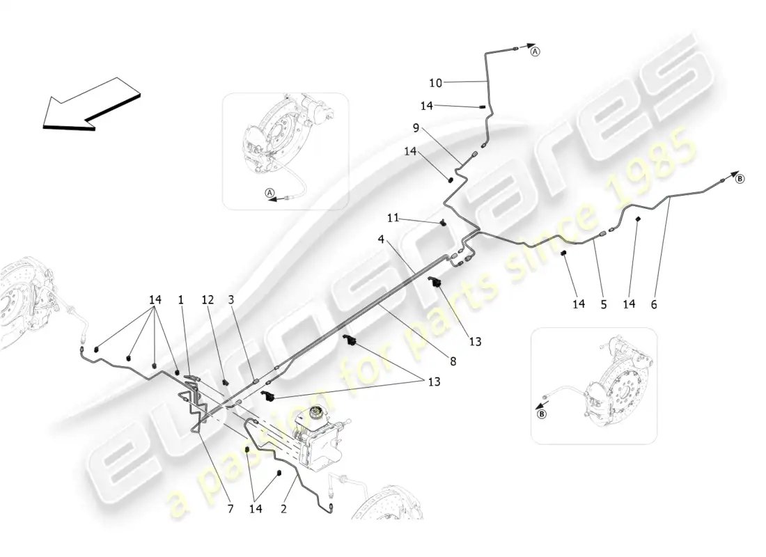 maserati mc20 cielo (2023) lines parts diagram