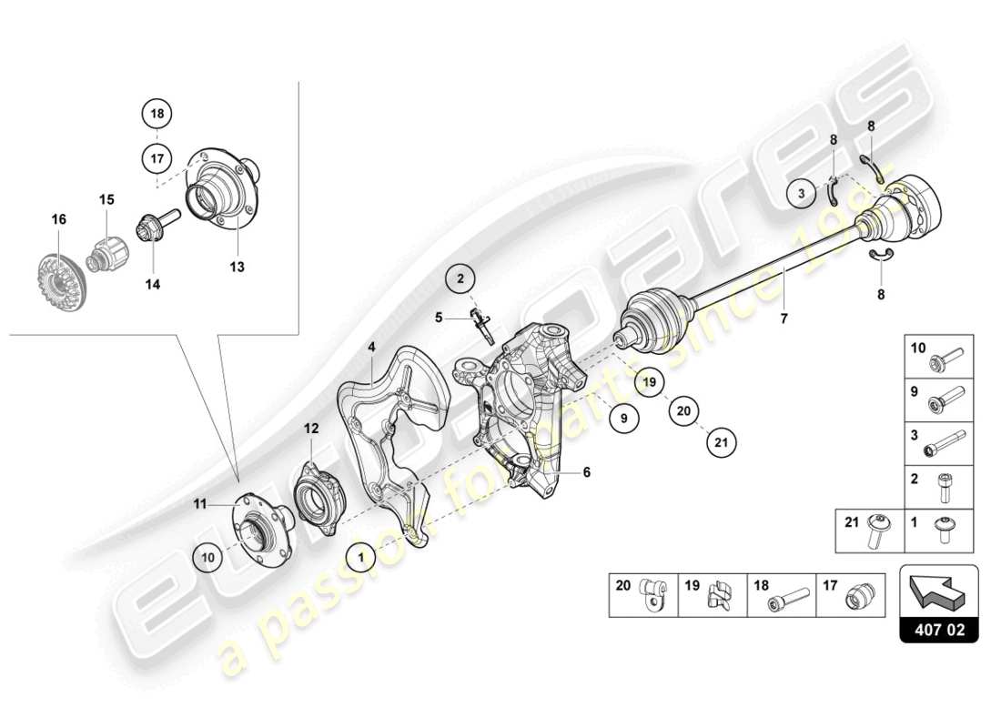lamborghini 2018 (lp740-4 s coupe) drive shaft front part diagram