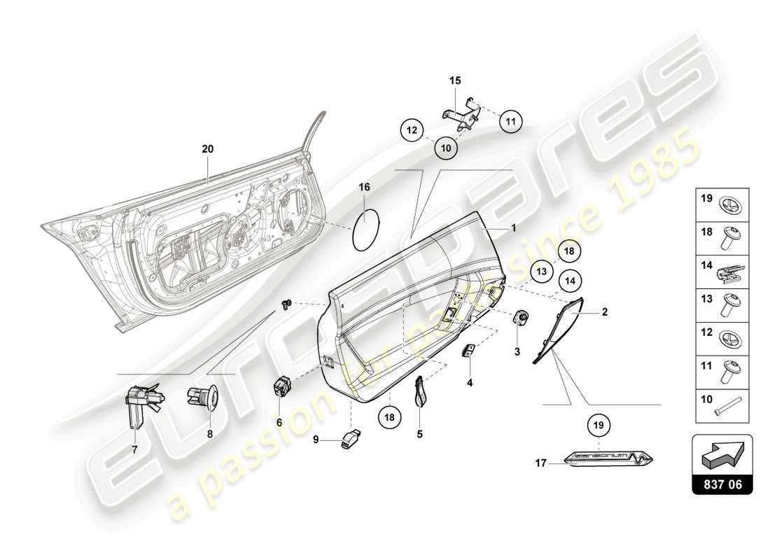 lamborghini lp770-4 svj roadster (2019) door panel part diagram