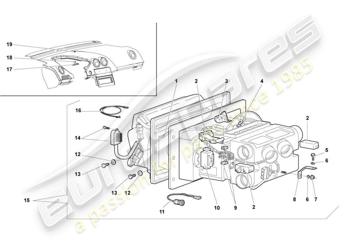 a part diagram from the lamborghini murcielago coupe (2006) parts catalogue