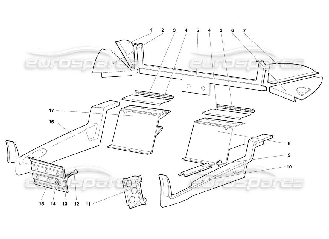 a part diagram from the Lamborghini Diablo SE30 (1995) parts catalogue