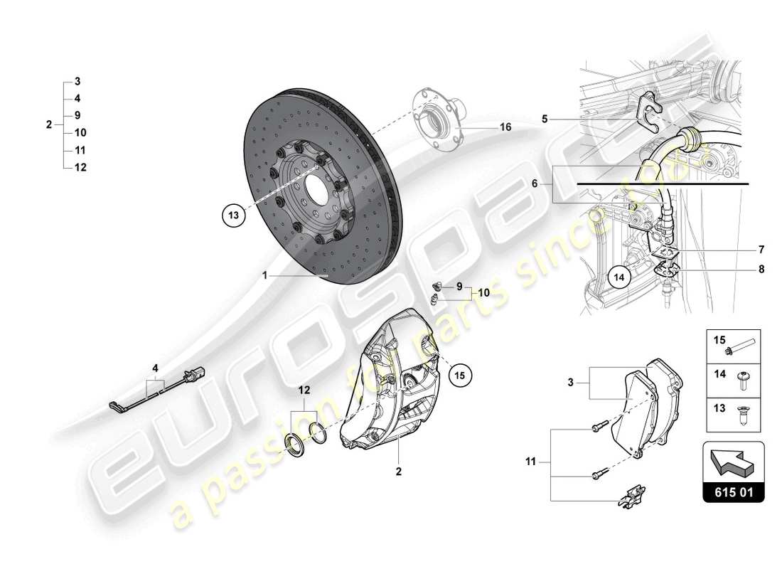 a part diagram from the lamborghini lp770-4 svj roadster (2019) parts catalogue