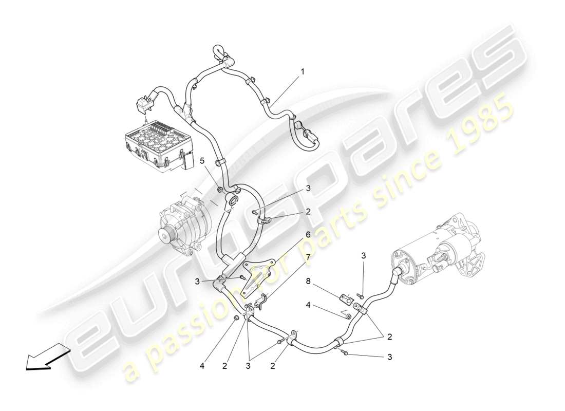 a part diagram from the maserati levante (2020) parts catalogue