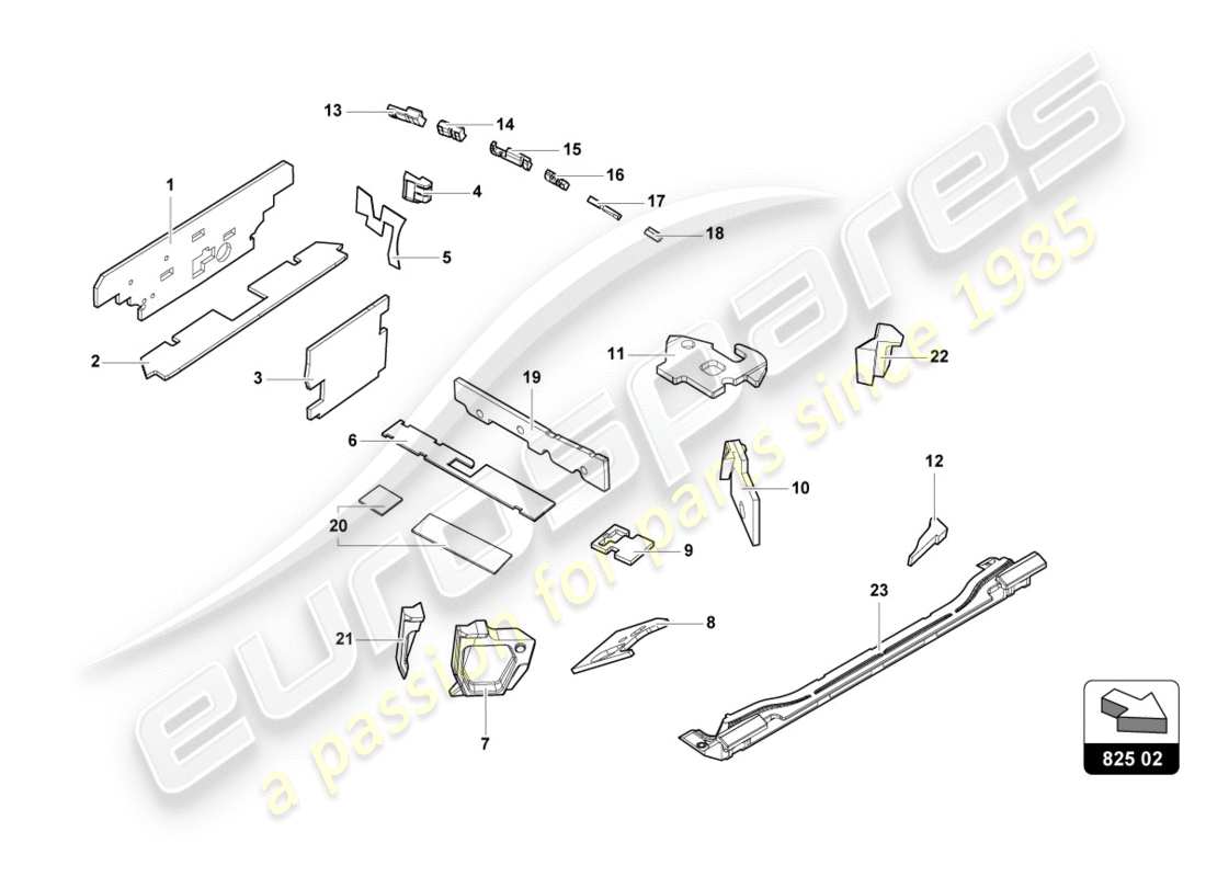 lamborghini 2018 (performante spyder) damping part diagram