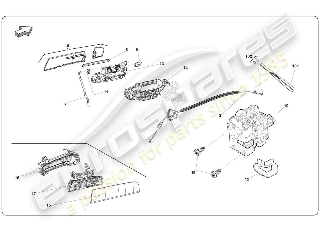 a part diagram from the Lamborghini Super Trofeo (2009-2014) parts catalogue