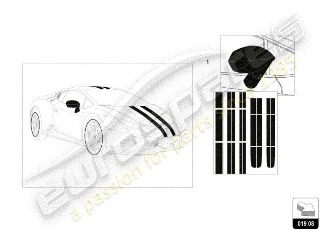 a part diagram from the lamborghini huracan lp600-4 zhong coupe (accessories) parts catalogue