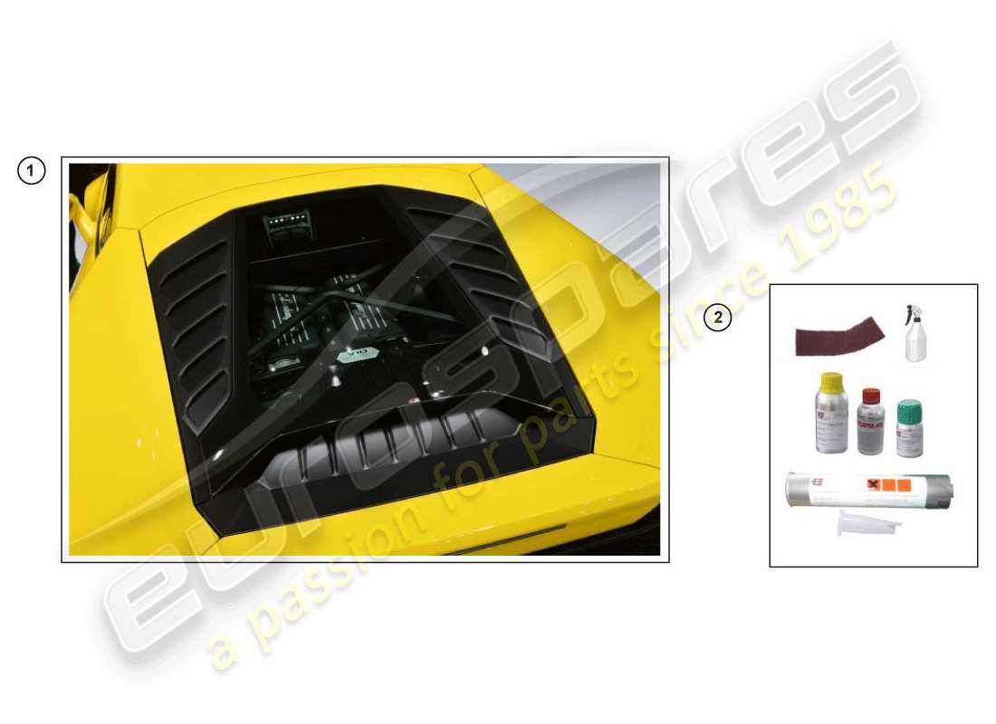 a part diagram from the lamborghini huracan lp610-4 avio (accessories) parts catalogue