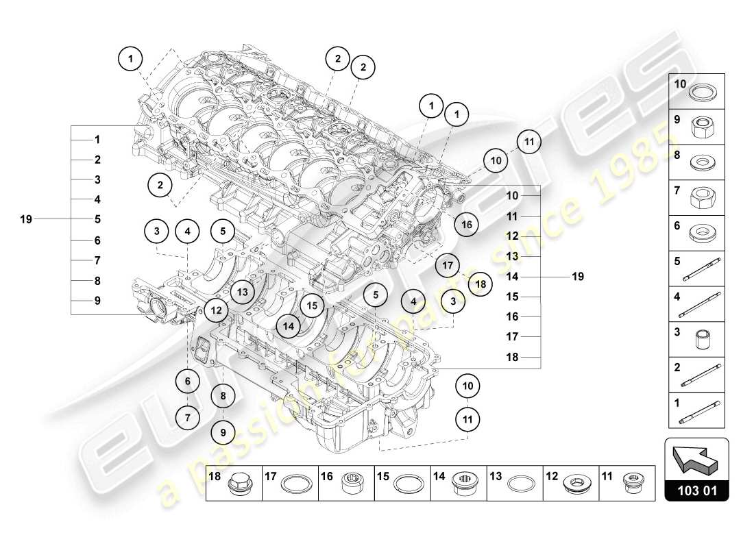 part diagram containing part number n91069701