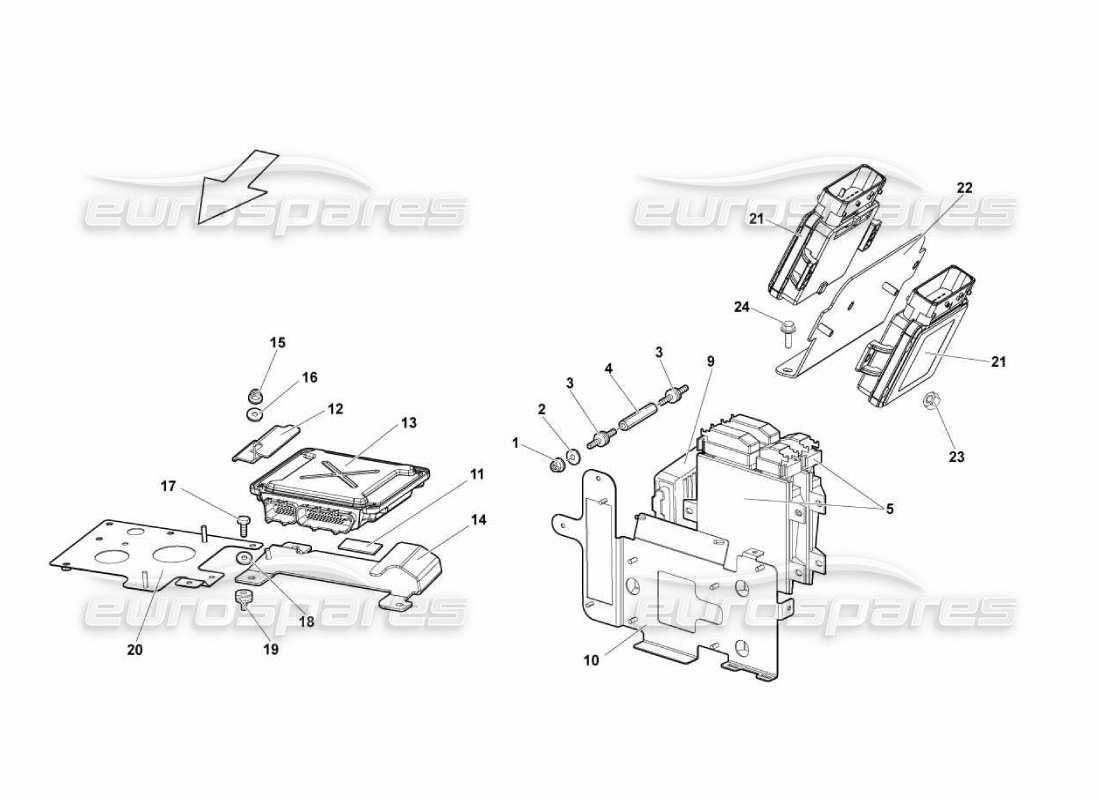 a part diagram from the lamborghini murcielago parts catalogue