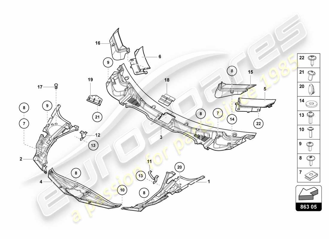 a part diagram from the lamborghini lp700-4 coupe (2012) parts catalogue