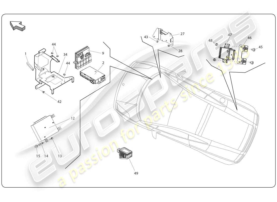 a part diagram from the Lamborghini Super Trofeo (2009-2014) parts catalogue