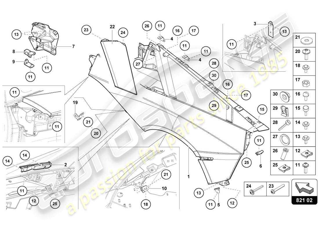 part diagram containing part number n10558102