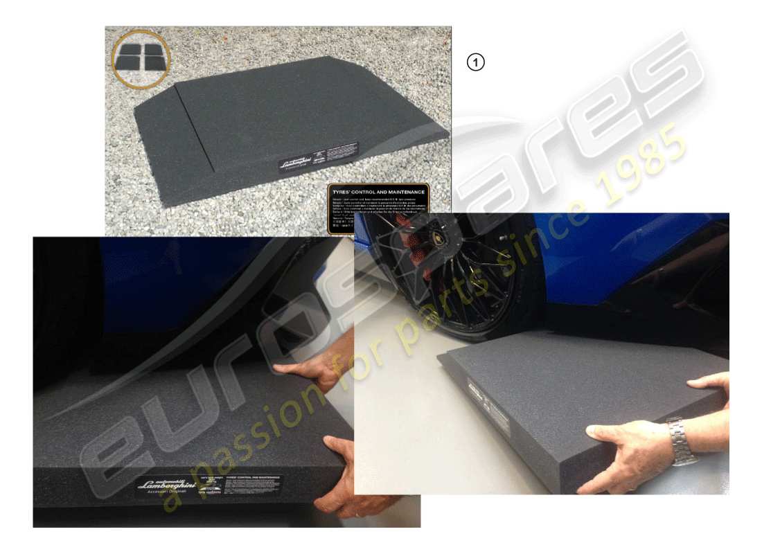 a part diagram from the lamborghini huracan lp580-2 coupe (accessories) parts catalogue