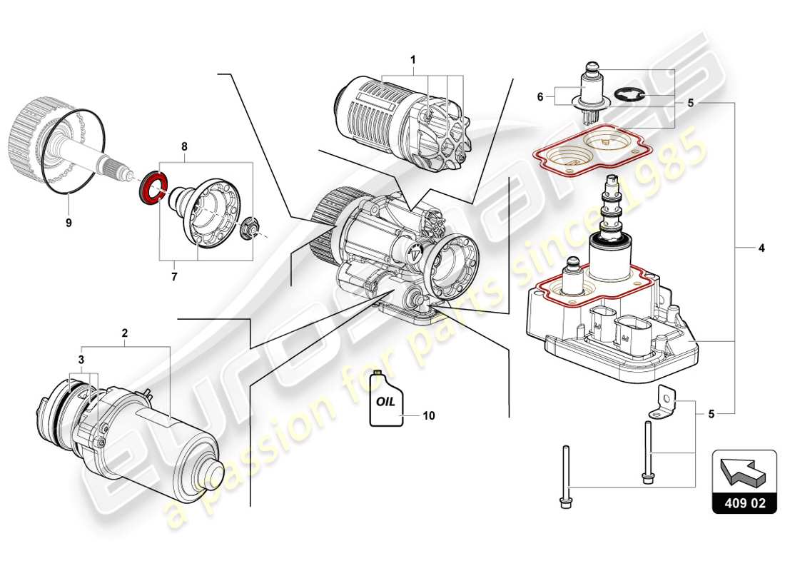a part diagram from the lamborghini aventador lp720-4 parts catalogue