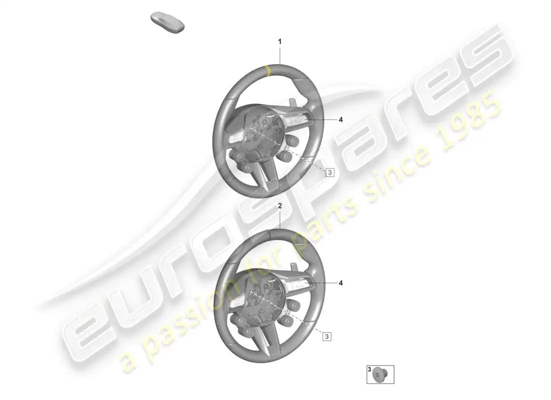 porsche 2024 (992-2 gt3/rs/st) multifunction steering wheel gt3 rs - pdk - parts diagram