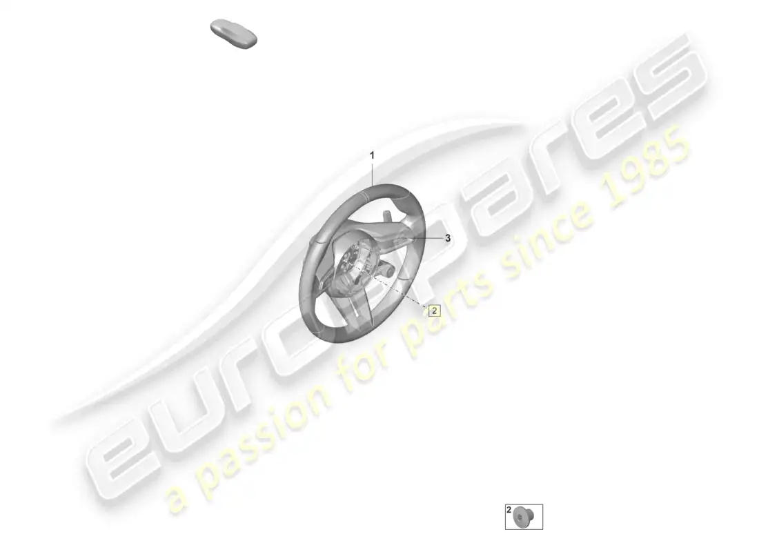 porsche 2023 (992-1 gt3/rs/st) multifunction steering wheel leather - pdk - parts diagram