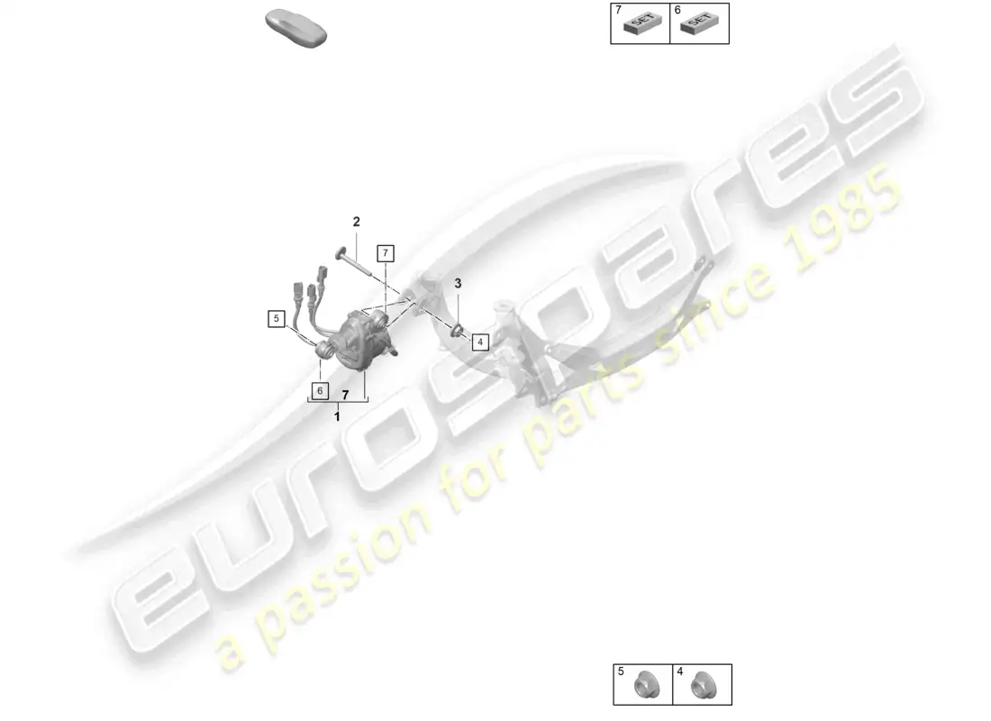 porsche 2024 (992-2 gt3/rs/st) rear axle steering part diagram