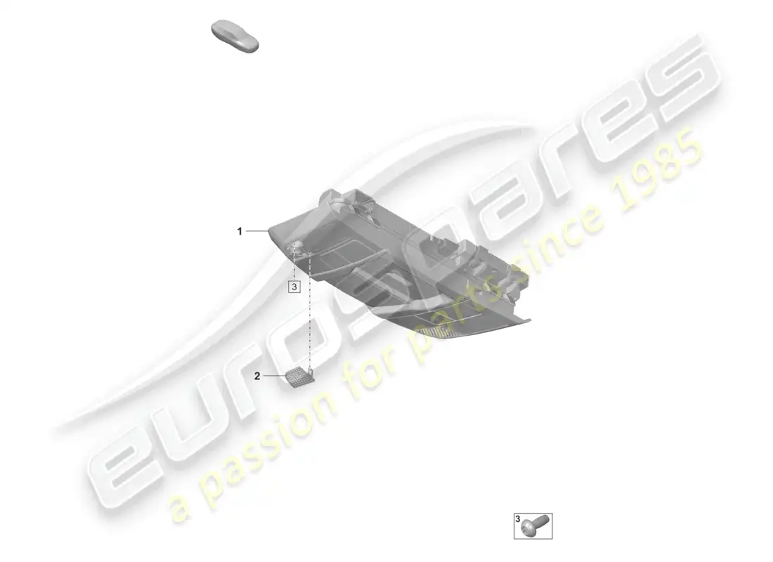 porsche 2023 (992-1 gt3/rs/st) console roof parts diagram