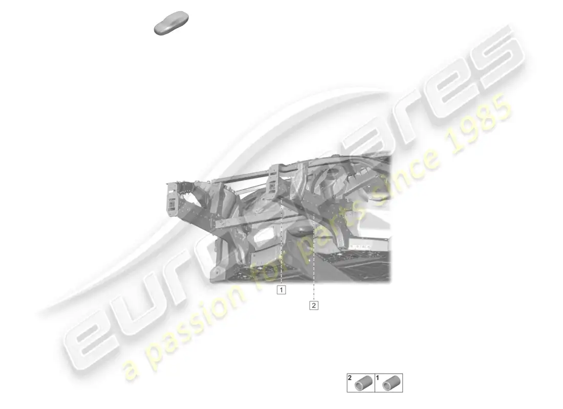 porsche 2020 (taycan 9j1-1) side member front parts diagram