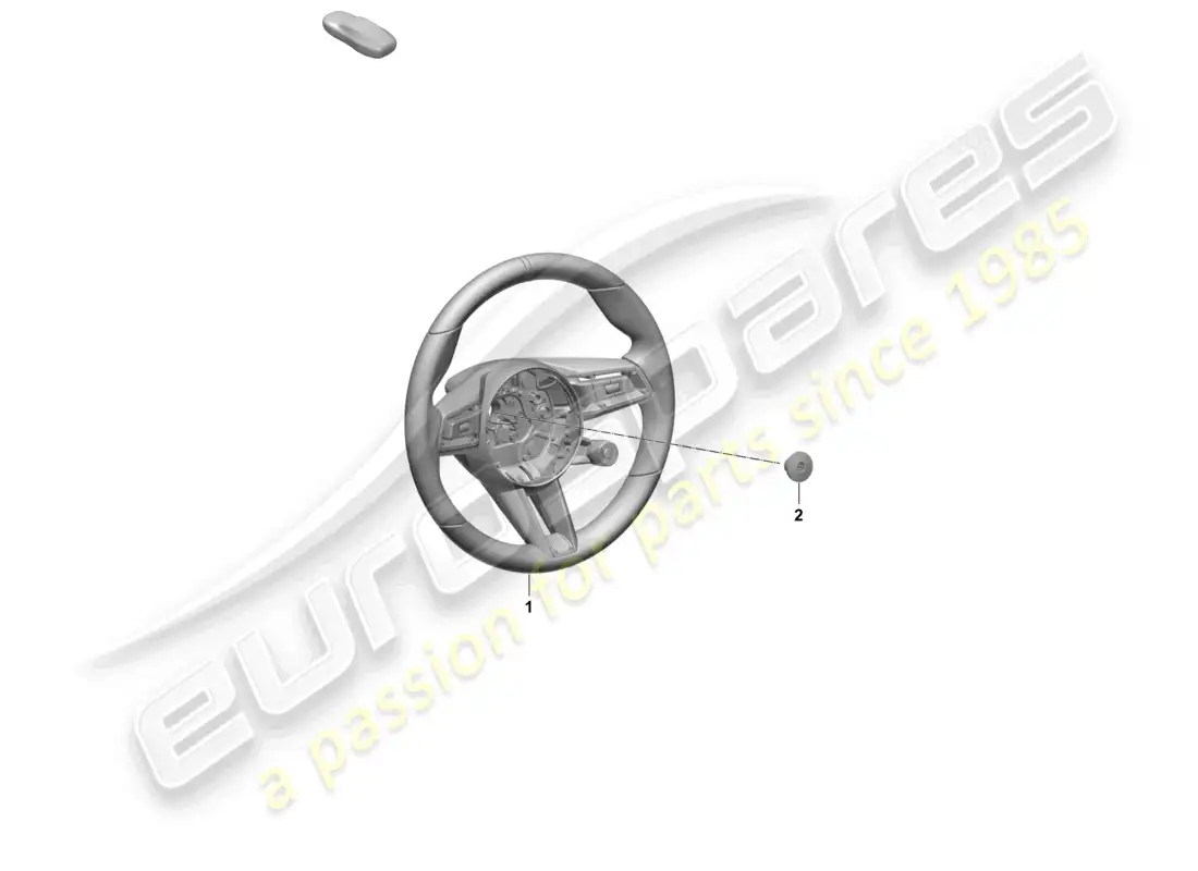 porsche 2025 (taycan 9j1-2) multifunct. sports strng wheel (leather, heatable) (carbon version) steering wheel contact det. part diagram
